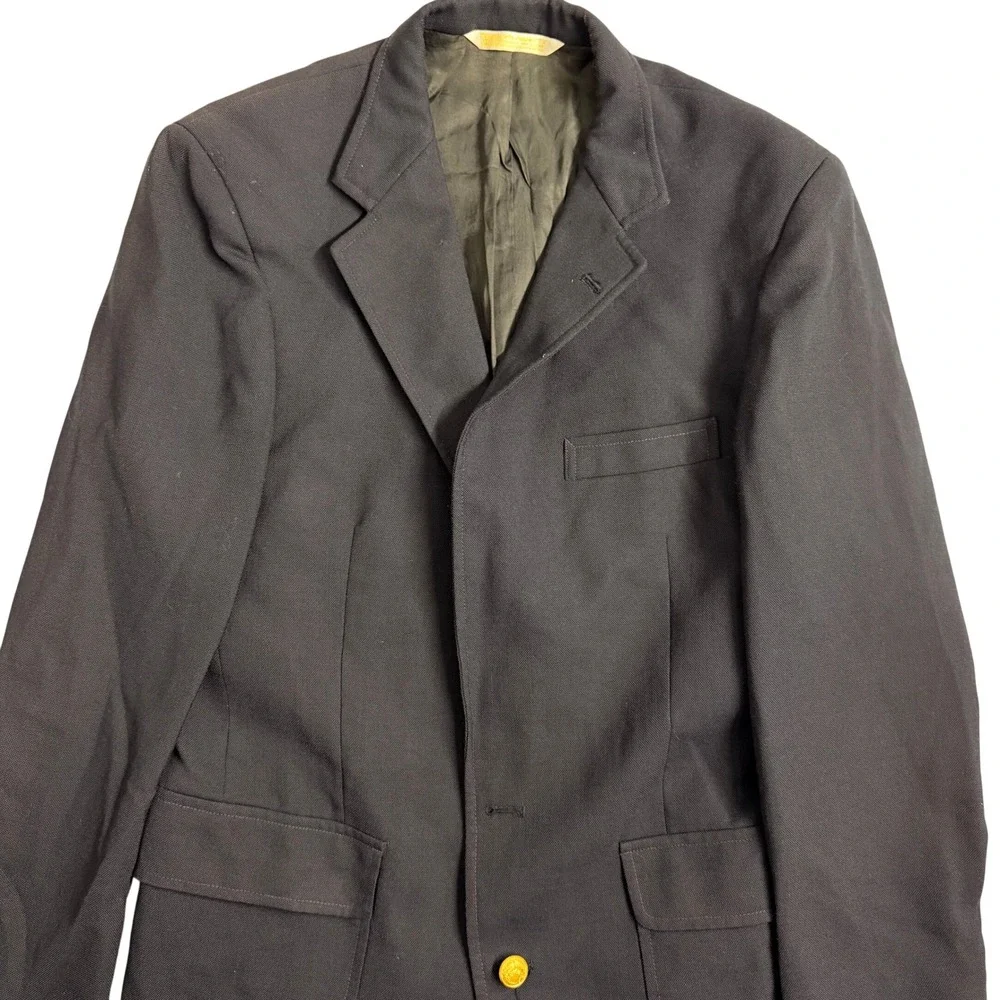 Christian Brooks for Witzigs Mens Navy Blue Blazer Gold Button Formal Sport Coat